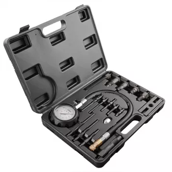 NEO TOOLS tester kompresného tlaku naftových motorov, 16-dielny set (0-70 bar / 0-1000 PSI)