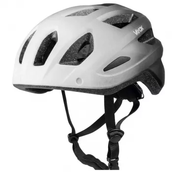 Vayox Active cyklistická prilba s LED svetlom, biela-čierna, veľkosť M (54-58 cm)
