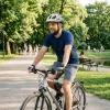 Vayox Active cyklistická prilba s LED svetlom, biela-čierna, veľkosť M (54-58 cm)