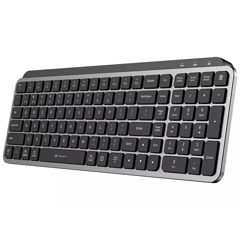 TRACER STONE RF 2.4G+BT bezdrôtová klávesnica, QWERTY US International, čierna