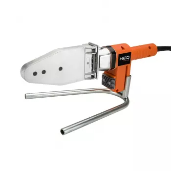 NEO TOOLS 900W zváračka plastových rúr so 6 veľkosťami matríc (20-63mm) pre PPR, PE, PB rúry, nastaviteľná teplota 0-300°C, PTFE matrice s nepriľnavou úpravou, vrátane kovového kufra