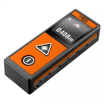 NEO TOOLS laserový diaľkomer, dosah 40 m, dotykový displej