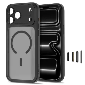 TECH-PROTECT MagPeak MagSafe priehľadné puzdro pre iPhone 17 Pro / 18 Pro matná čierna
