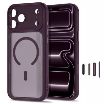 Tech-Protect MagPeak MagSafe puzdro pre iPhone 17 Pro Max / 18 Pro Max - matná tmavá čerešňová červená