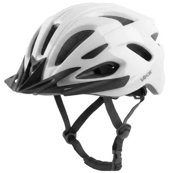 Vayox Speed lesklá biela LED cyklistická prilba veľkosť M