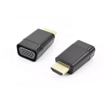 Accura HDMI na VGA adaptér so zvukom, konektor samec na konektor samica, 1080p, čierny