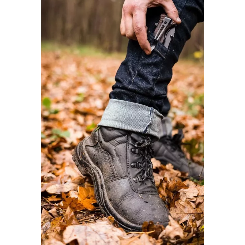 NEO TOOLS DENIM pracovné nohavice s 5 vreckami, veľkosť M, modrá, Regular Fit, spevnené švy, EN ISO 13688