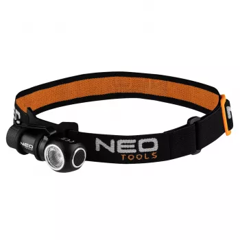 NEO TOOLS nabíjacia čelová lampa 600lm USB magnetické nabíjanie CREE XPG3 LED