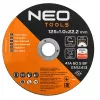 NEO TOOLS rezné kotúče 41A 60 S BF - 125x1,0x22,23 mm OCEL/INOX, 100 ks vo vedre