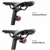 ROCKBROS Q3 zadné cyklistické svetlo s inteligentnou detekciou brzdenia - čierne