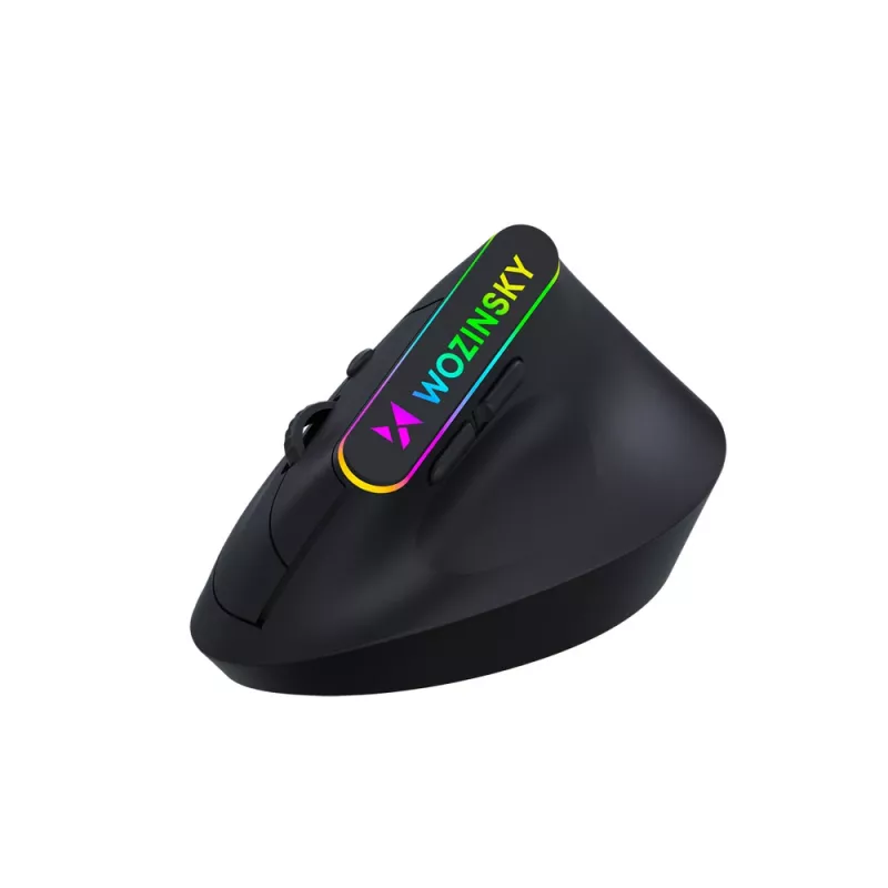 WOZINSKY WMG-1164 bezdrôtová vertikálna ergonomická herná myš 3600 DPI RGB čierna