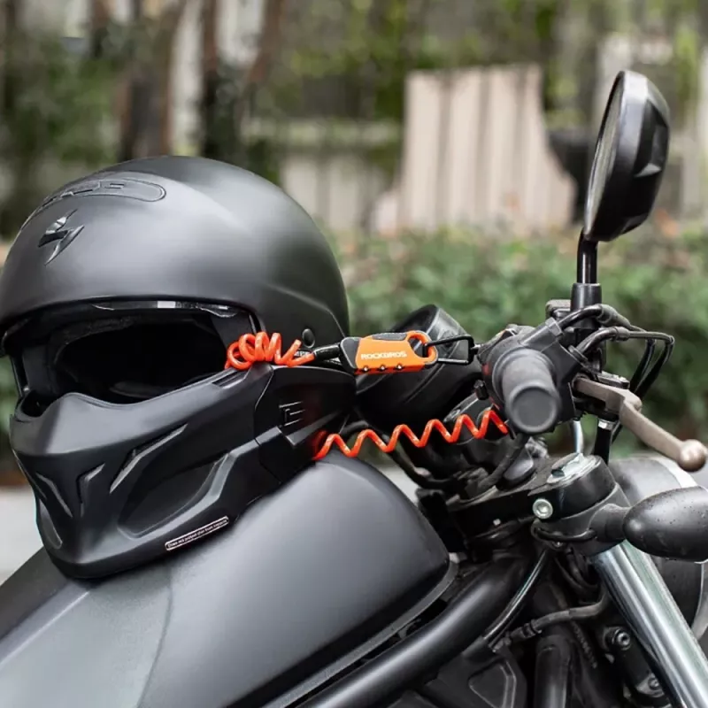 ROCKBROS RBK6N Kombinačný zámok na bicykel, oranžový