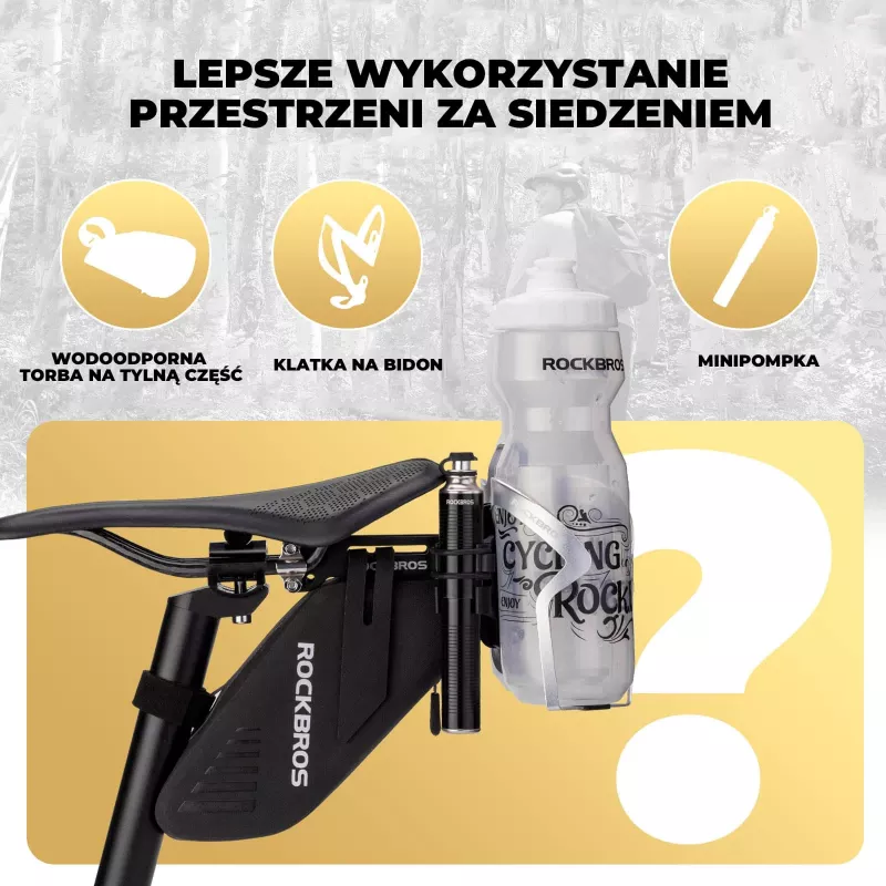 ROCKBROS adaptér držiaka na fľašu pod sedlom - hliník, čierny