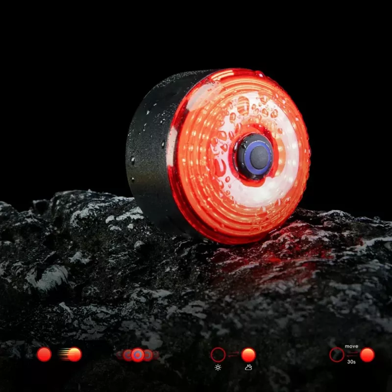 ROCKBROS C52-2 Ľahká podsedlová taška so svetlom 250 mAh, zelená