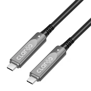 Claroc aktívny optický USB-C kábel 12 m 4K@60Hz 60W PD 10Gbps čierny