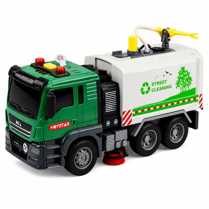 LEAN TOYS zametací stroj s vodnou funkciou, svetlami a zvukmi 1:14
