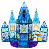 LEAN TOYS magnetické stavebnice ľadová princezná zámok modrý 47 dielov
