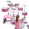SUPRIMO K-DRUMS 3 ružová detská bicie súprava so stoličkou a paličkami