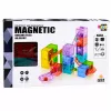 LEAN TOYS Magnetické stavebnice kocka guľôčková dráha farebné 28 kusov