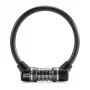 ROCKBROS 87639-4 Kombinačný oceľový lanový zámok na bicykel, čierny