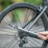 ROCKBROS JG-PB-004 ľahká bicyklová ručná pumpa s manometrom - čierna