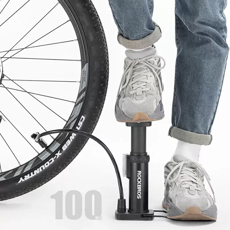 Rockbros 4522L Ultralight Nožná pumpa na bicykel, čierna