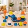 LEAN TOYS ekologická drevená súprava na výrobu zmrzliny pre deti 26 dielov