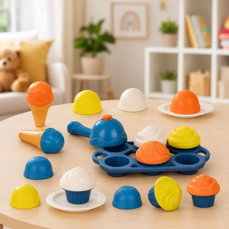 LEAN TOYS ekologická drevená súprava na výrobu zmrzliny pre deti 26 dielov