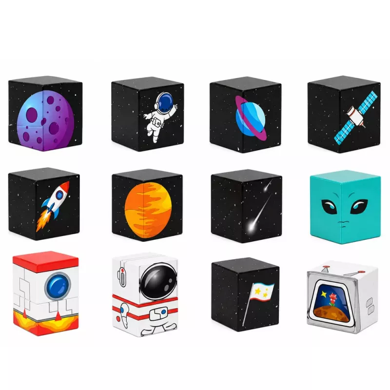LEAN TOYS magnetická stavebnica 50 dielov 3D kocky pixel stavebnica