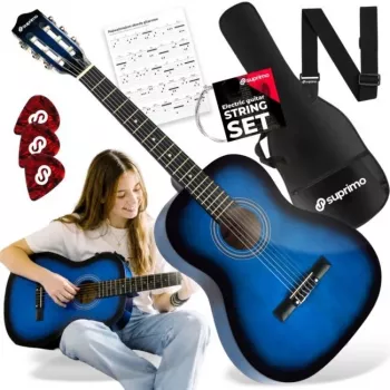 SUPRIMO CG34 BB koncertná gitara 3/4 veľkosť 36 palcov Blueburst