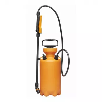 FISKARS tlakový postrekovač 5L manuálny záhradný pumpovací postrekovač s nastaviteľnou tryskou, ramenným popruhom a tlakovým poistným ventilom