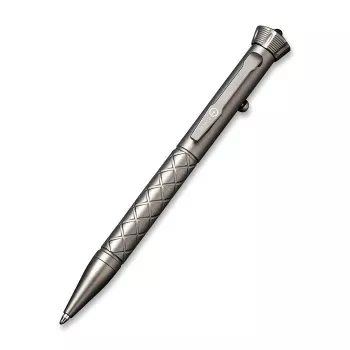 CIVIVI Coronet CP-02A titánové taktické pero – Bolt-Action EDC s wolfrámovým sklolamom, stonewashed