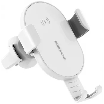Borofone Q5 držiak telefónu do auta s nabíjaním, biely (FO-BQ5-W)