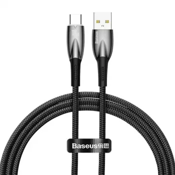 Baseus Glimmer USB-A na USB-C kábel 100W 1m čierny