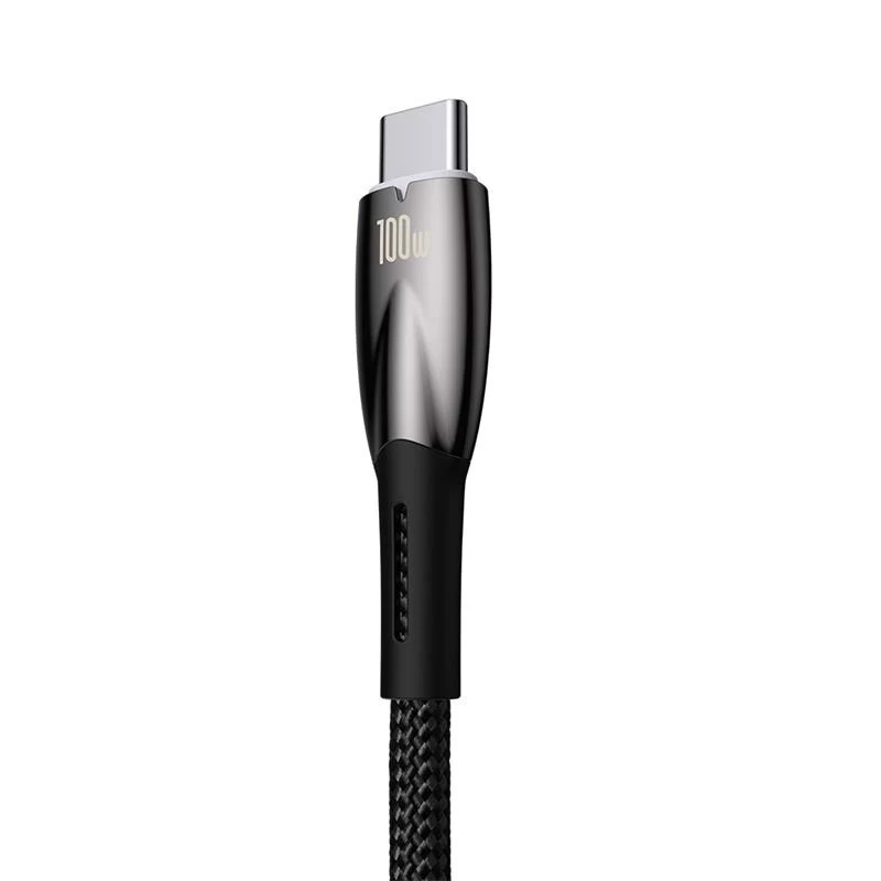Baseus Glimmer USB-A na USB-C kábel 100W 1m čierny