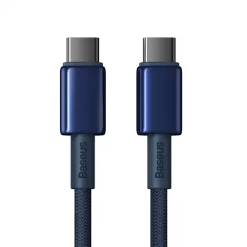 Baseus Tungsten Gold USB-C na USB-C kábel 100W PD 1m modrý