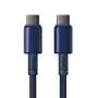 Baseus Tungsten Gold USB-C na USB-C kábel 100W PD 1m modrý