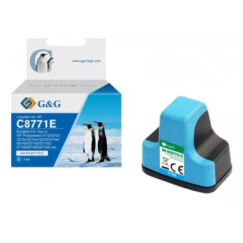 G&G kompatibilná HP 363 XL vysokokapacitná azúrová atramentová kazeta (C8771EE)
