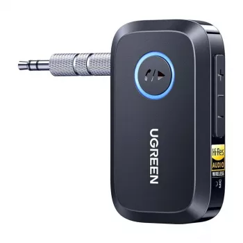 UGREEN Bluetooth 5.3 audio vysielač prijímač adaptér s LDAC, aptX HD, aptX Low Latency, 3,5 mm AUX/RCA/optický, USB-C, Multipoint, pre TV PC domáce kino stereo auto audio (čierna)