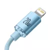 Baseus Crystal Shine USB-C na Lightning kábel 20W, 1,2m, modrý