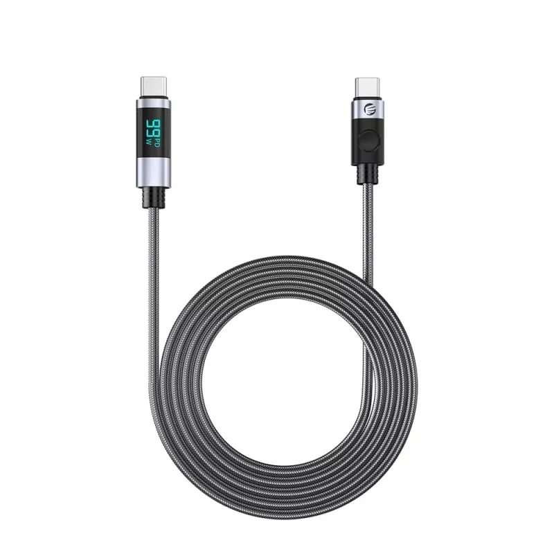 ORICO LDC2C USB-C na USB-C PD 100W kábel s LED indikátorom výkonu, 480 Mbps, 3 m, čierny