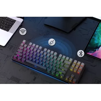 Redragon StarBlade K707SP-RGB-PRO mechanická herná klávesnica, červené spínače, Per-Key RGB, plná veľkosť, káblová USB, odnímateľná opierka zápästia, čierna