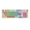 Redragon K768WGR-WL EISA 100 bezdrôtová RGB mechanická herná klávesnica, 96% layout, Hot-Swappable červené spínače, biela/sivá