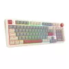 Redragon K768WGR-WL EISA 100 bezdrôtová RGB mechanická herná klávesnica, 96% layout, Hot-Swappable červené spínače, biela/sivá