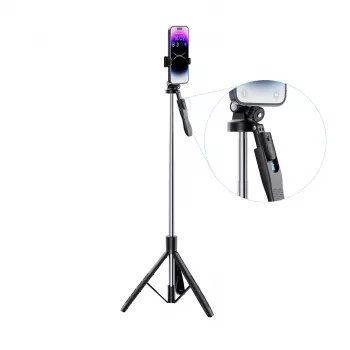 XO SS15 Bluetooth selfie tyč statív, 180 cm, čierny