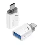 XO NB256B OTG adaptér USB-A samica na USB-C samec, biely (NB256B)