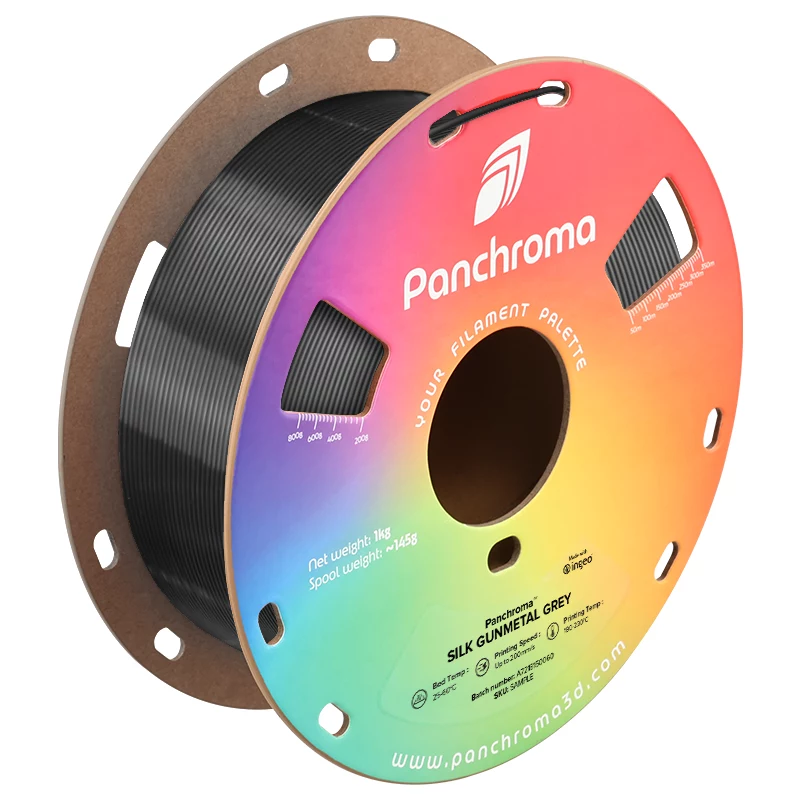 Polymaker Panchroma PLA Silk Filament do 3D tlačiarne, 1,75 mm, 1 kg, Gunmetal Grey