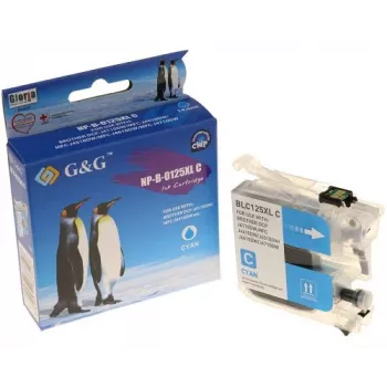 G&G NP-B-0125XLC azúrová kompatibilná atramentová kazeta pre Brother LC-125XLC