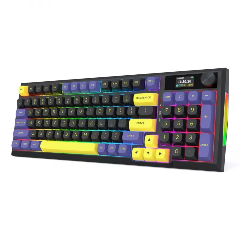 Redragon K725LBY-RGB-PRO Glintstone 75% bezdrôtová mechanická herná klávesnica (Tri-Mode, Hot-Swappable Red Switches)