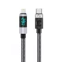 ORICO LDC2L USB-C na Lightning kábel s LED indikátorom výkonu, PD 29W, 480 Mbps, 1,5 m, čierny